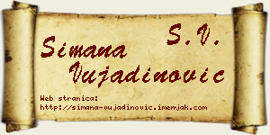 Simana Vujadinović vizit kartica